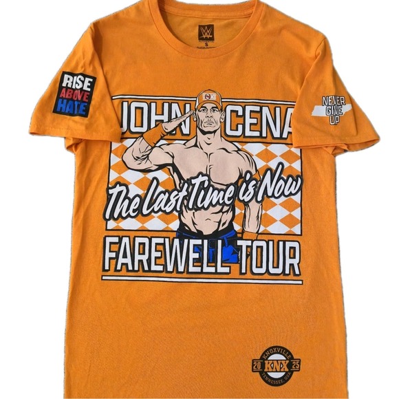 WWE Official John Cena Last Time Is Now Farewell Tour Knoxville Tee Small Shirt